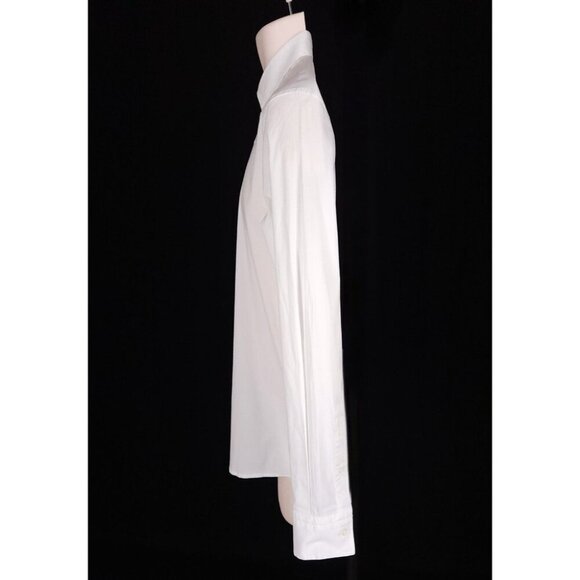 Z Zegna Cotton Tuxedo Shirt 39 15.5 Reg Fit Mens White Dress Formal $460 - Picture 3 of 13